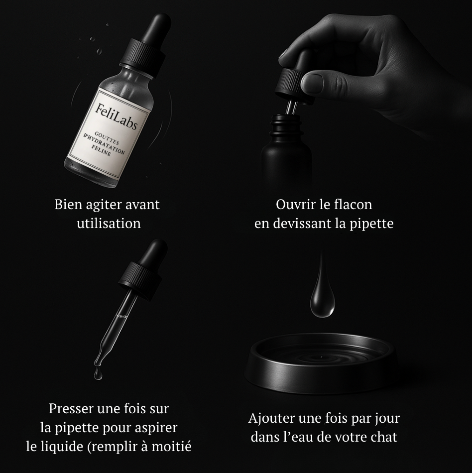 Gouttes d’Hydratation Féline